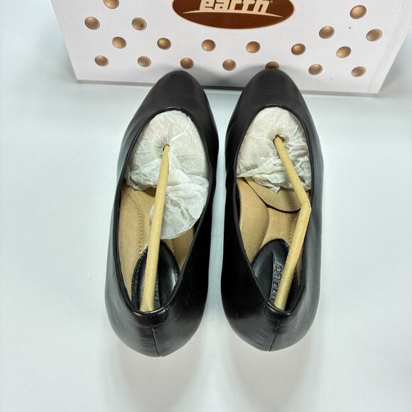 Earth Woodbury Wide Black Calf Leather Flat Slip On Sandal Women’s Size 10D - Picture 6 of 8